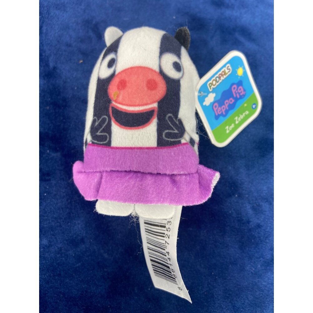 Just Play pod Pals Peppa Pig Nickelodeon ZOE ZEBRA 3.5"‎ PLUSH - NWT